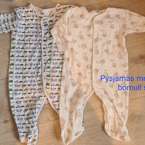 Pyjamas med fot str:68