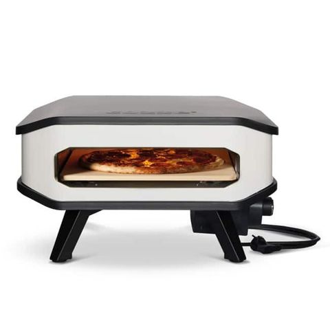 Ubrukt Cozze 13" elektrisk pizzaovn med pizzastein og frontdør