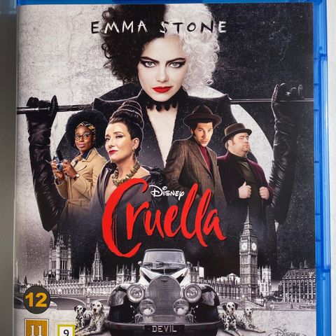 Cruella (Blu-ray - 2021 - Craig Gillespie) Norsk tekst.