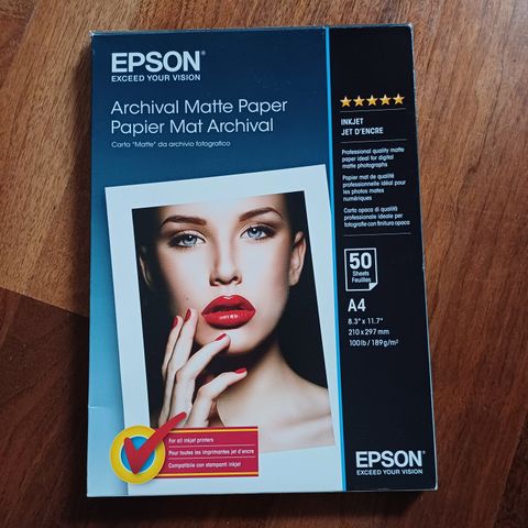 Epson Archival Matte Papir, A4, 16 sheets