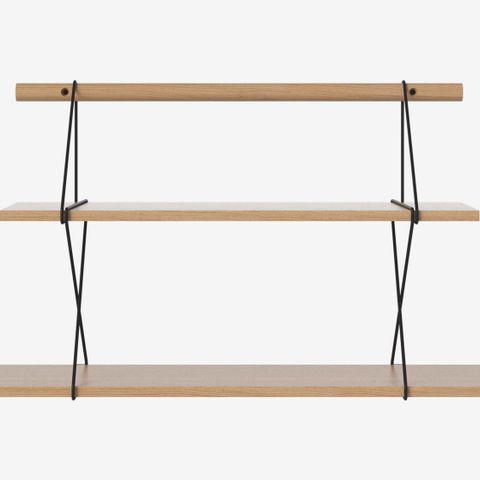 2 Bolia x-shelf svart + eik