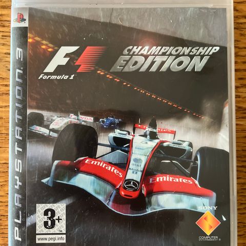 Ps3 spill F1 CHAMPIONSHIP EDITION FORMULA 1 bil barn