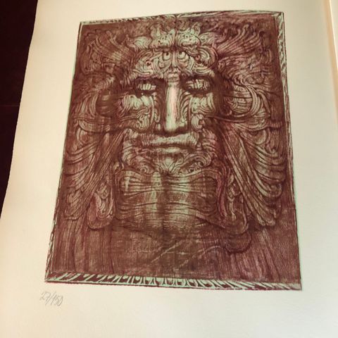 Ny pris  Ernst Fuchs  Kunstmappe Beneath the tree