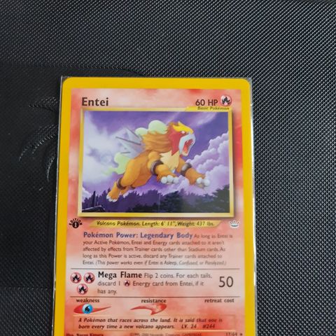 Pokemon entei 1 edition kort