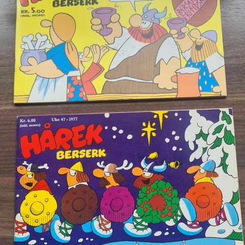Hårek beserk julehefte 1975 og 1977