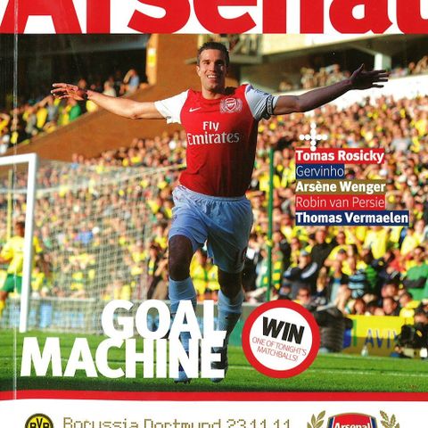 Program Arsenal - Borussia Dortmund (23.11.2011)