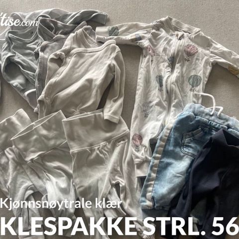 Klespakke Gutt Baby Str 56