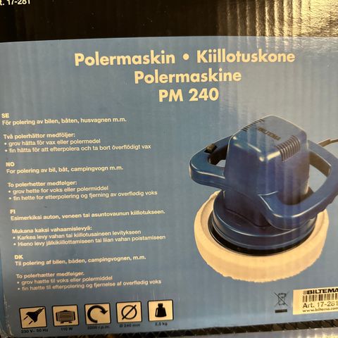 Biltema polermaskin PM240