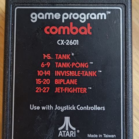 Combat cx-2601 til Atari 2600