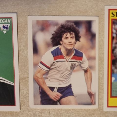 3 stk fotballmerker av Kevin Keegan