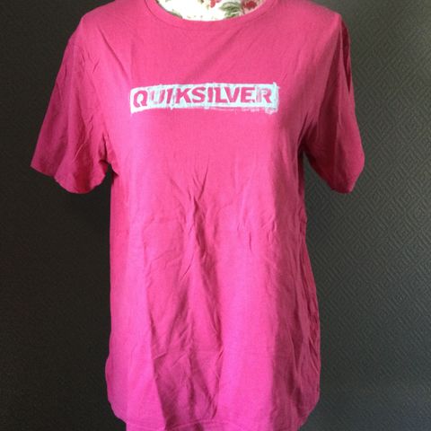 QuickSilver rosa t-shirt med print str M