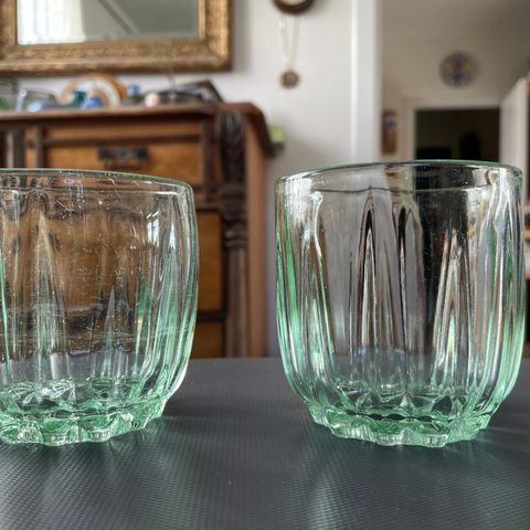 SOLGT/Vintage Uran Glass / Palme - Hadeland