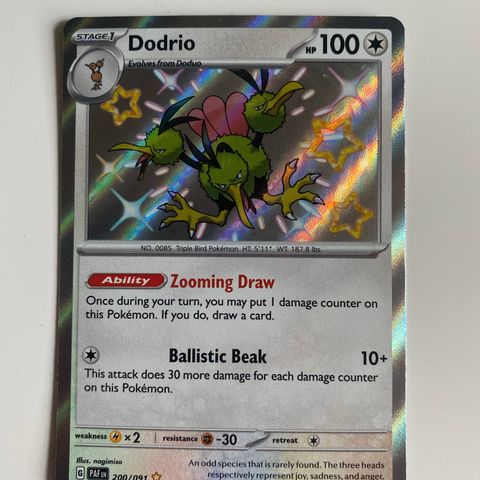 Dodrio 200/091 Pokemon Kort