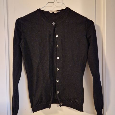 Burberry cardigan, sort ull (XS)