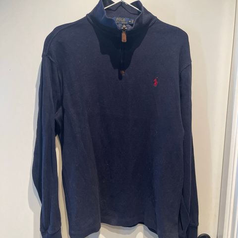 Navy blue Ralph Lauren half zip genser