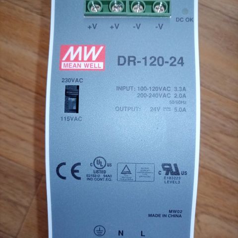 DR-120-24 AC-DC Industrial DIN rail power supply