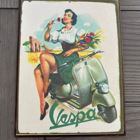 Vespa Metallskilt