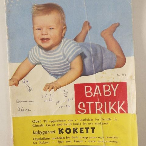 Babystrikk, vintage strikkeoppskrifter, strikkebøker