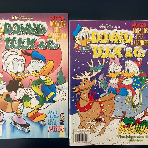 Donald Duck nr. 47 og 48 fra 1998 med Julekalender