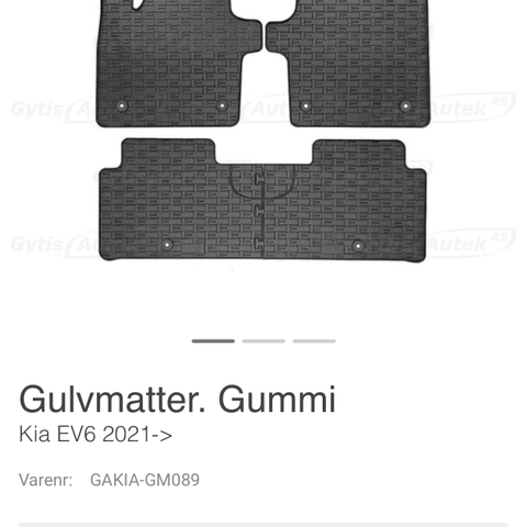 Nye gummimatter til Kia EV6