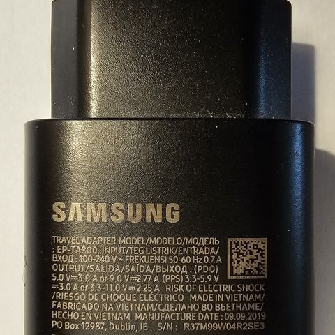 Samsung Super Fast USB-C-lader EP-TA800 - 25W