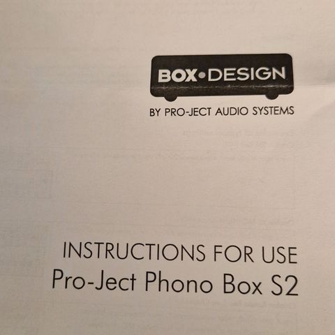 Pro-ject Phono box S2