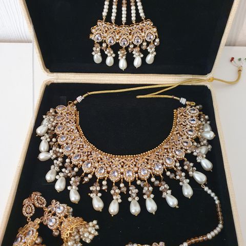 Helt nye Pakistansk Pearl Set til Fest / bryllup Bridal Jewellery