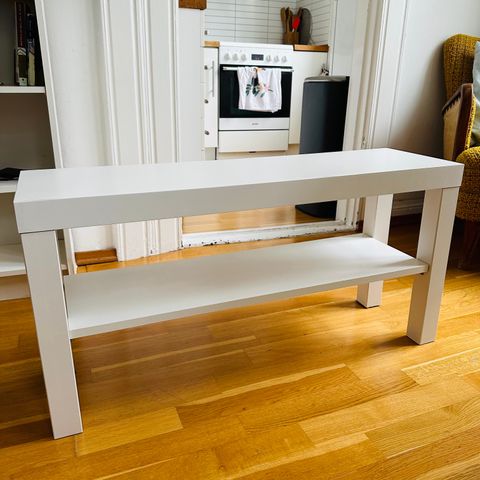 White wooden bench/TV stand