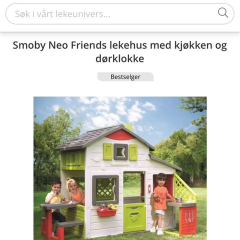 Smoby Neo Friends lekehus med kjøkken og dørklokke
