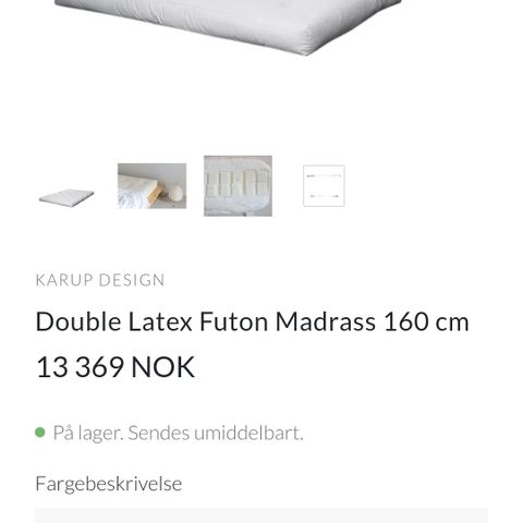 Futon Double Latex Madrass 160 cm