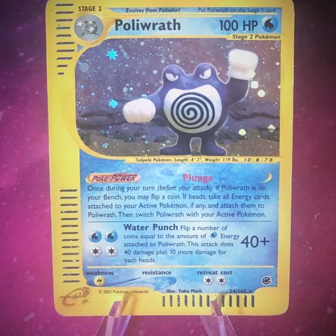 Pokemon TCG Poliwrath 24/165 Holo Expedition