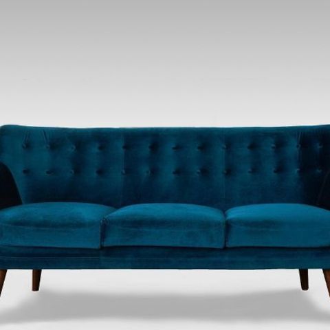 Velour sofa - retro stil