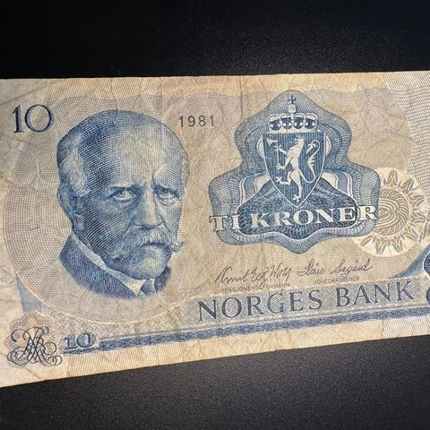 10 Kr seddel 1981 - BE serie  (623 AO)