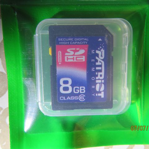 Patriot 8GB SD HC minnekort
