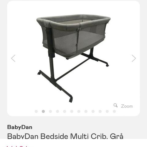 BabyDan Bedside Multi Crib, Grå Mesh