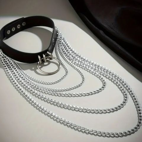 NY! Choker med kjetting/kjeder! Goth, gotisk, kink