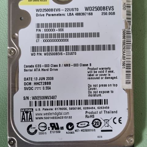 Western Digital hard disk