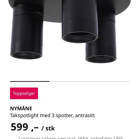 Nymåne taklampe fra ikea