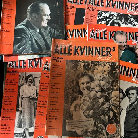 Alle Kvinner’s Blad - Diverse utgaver fra 1945 - 1959