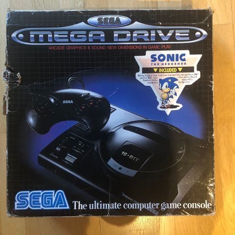 Sega Mega Drive eske. Kun eske, ikke beste tilstand.