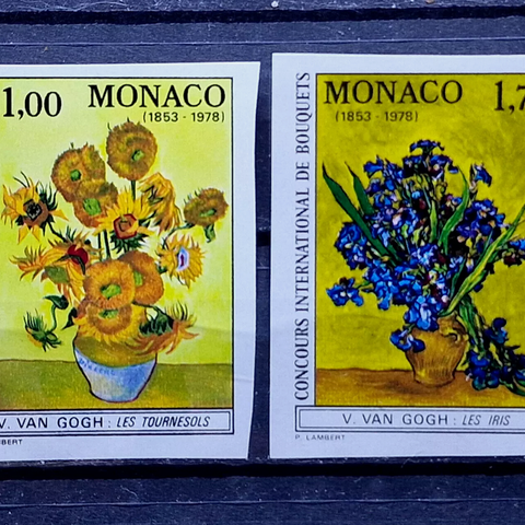 Monaco 1978 uperf - Van Gogh blomster - Yvert 30,00 € - Fullt sett