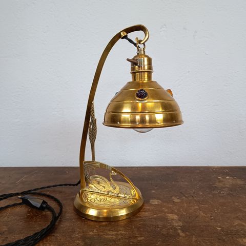 Antikk Jugendstil bordlampe