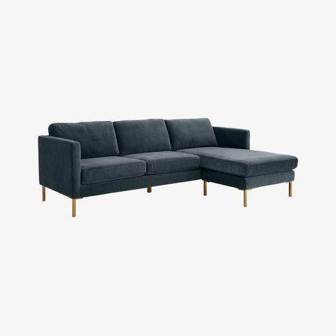 3-seter sofa i fløyel