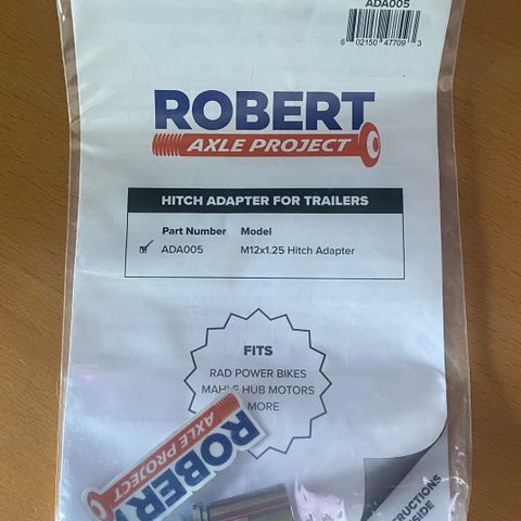 Robert Axle Project ADA005 M12x1.25 adapter