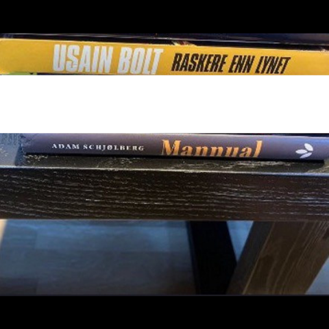 Bøker: 'Raskere enn lynet' av Usain Bolt & 'Mannual' av Adam Schjølberg