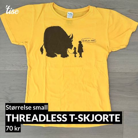 Threadless t-skjorte (str S)