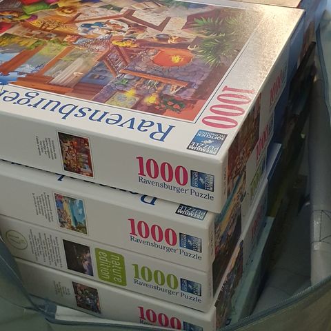 40 Ravensburger puslespill 1000pcs