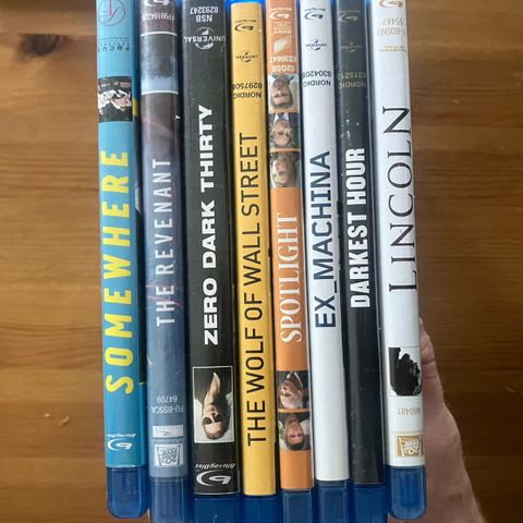 Sett med Blu-Rays