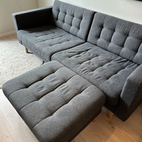 Landskrona 3-seters sofa, mørk grå