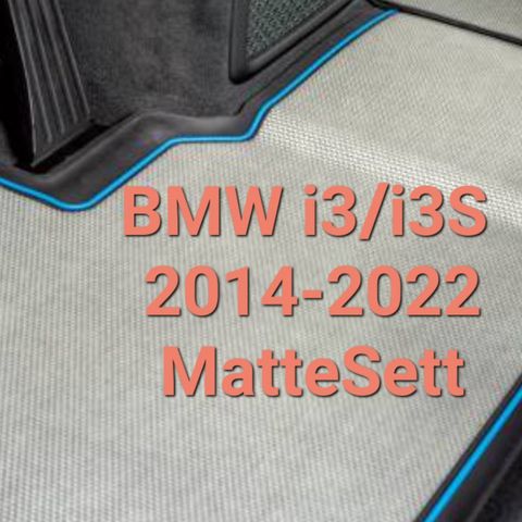NY BMW i3 originalt mattesett i gummi. Fri frakt.